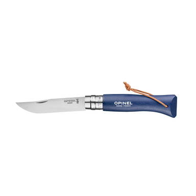 Opinel Colorama No 08 zakmes in een  riemetui