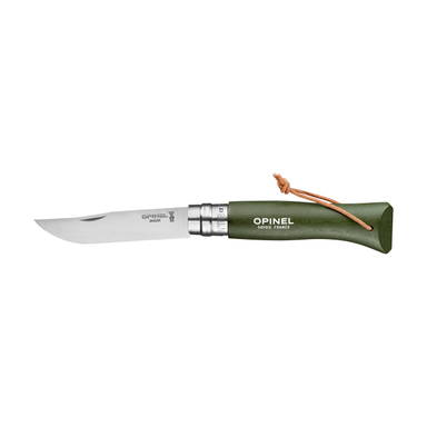 Opinel Colorama No 08 zakmes in een  riemetui