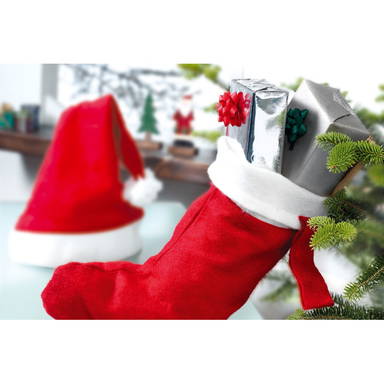 Vilten kerstsok - Rood
