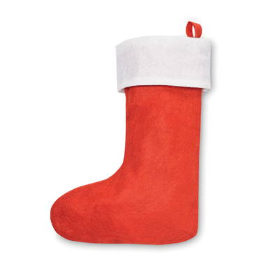 Vilten kerstsok - Rood
