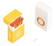 Triangular box with 38 matches | 58 x 36 x 15 mm - White