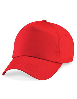Beechfield 5 panel kinder cap - Bright red