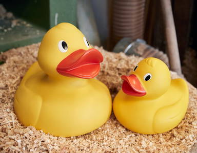 XXL Badeente 30 cm - Gelb/orange