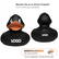 XXL badeend 30 cm - Black