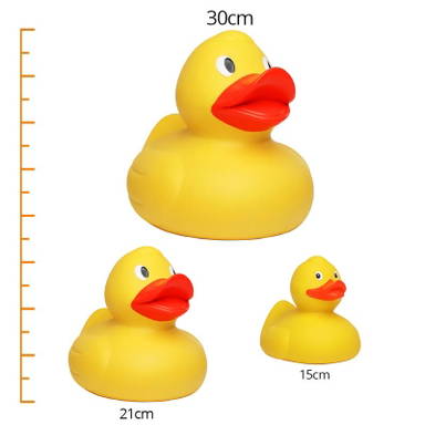 XXL Badeente 30 cm - Gelb/orange