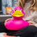 XXL badeend 30 cm - Pink