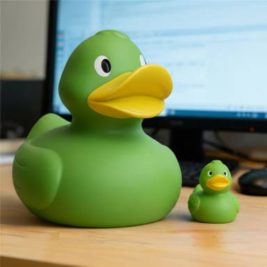XXL Badeente 30 cm - Grün