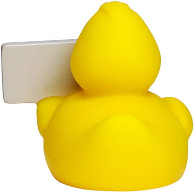 Badeente mit Stadtschild - Gelb/orange