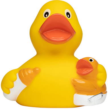 Badeente mit Baby - Mehrfarbig