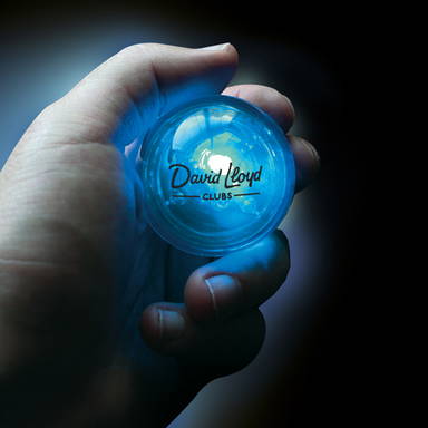 Flummi mit Licht 49 mm - Blau