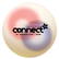 ECO stuiterbal met licht 52 mm - White