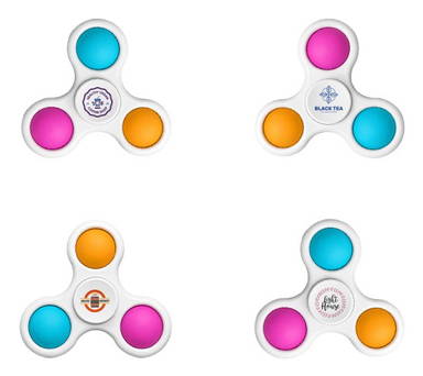 Spinner antistress triplo - Bianco