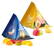 Tetrahedron bag gevuld met snoep | 65 x 70 mm - White