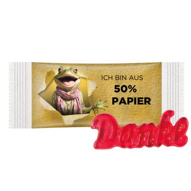Flowpack met 1 snoepje - Transparent