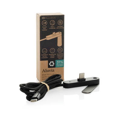 Aluvia RCS 65W PD-kabel met verstelbare telefoonstandaard