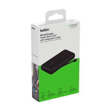 Belkin BoostCharge PowerBank 20K Integrated Cable