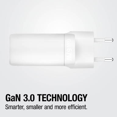 Fresh 'n Rebel 67W Laptop Snellader GaN USB-C &amp; USB-A