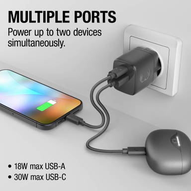Fresh 'n Rebel 30W Snellader GaN USB-C &amp; USB-A