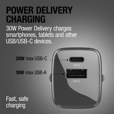 Fresh 'n Rebel 30W Snellader GaN USB-C &amp; USB-A