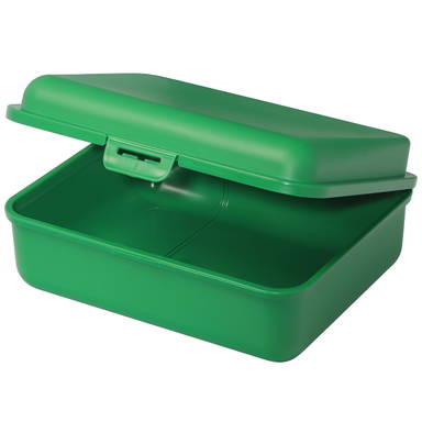 Grote kunststof lunchbox 18 x 14 x 7 cm - Groen