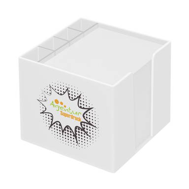 Memobox mit Organizer 105 x 105 x 90 mm - Weiß