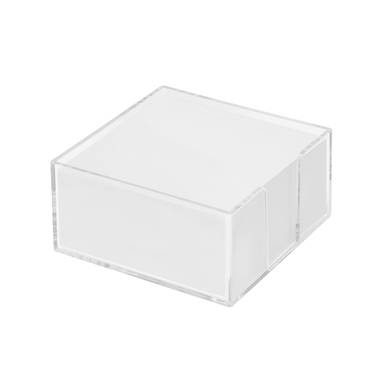 Niedrige Memobox 105 x 105 x 50 mm - Weiß