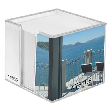Transparante memobox 105 x 105 x 90 mm - Glashelder