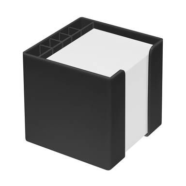 Memobox met organiser 10 x 10 x 10 cm - Zwart