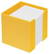 Memobox met organiser 10 x 10 x 10 cm - Geel