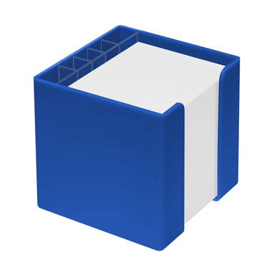Memobox met organiser 10 x 10 x 10 cm - Blauw