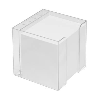 Memobox met organiser 10 x 10 x 10 cm - Glashelder