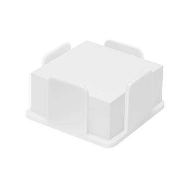 Memobox ohne Ecken 110 x 110 x 60 mm - Weiß
