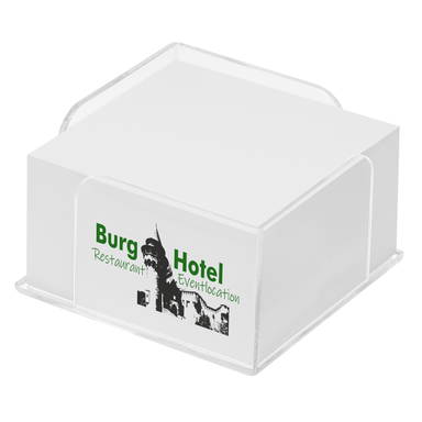 Memobox mit 2 offenen Ecken 100 x 100 x 56 mm - Glasklar