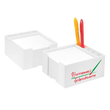 Memobox mit Organizer 125 x 105 x 60 mm - Weiß