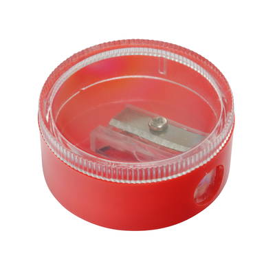 Ronde puntenslijper - Rood, glashelder