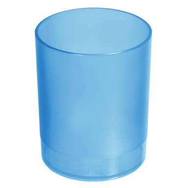 Gobelet pour brosses à dents - Verre dépoli bleu