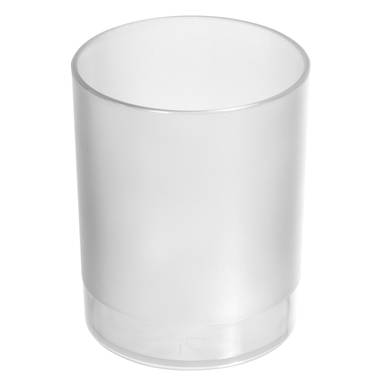 Gobelet pour brosses à dents - Verre dépoli transparent