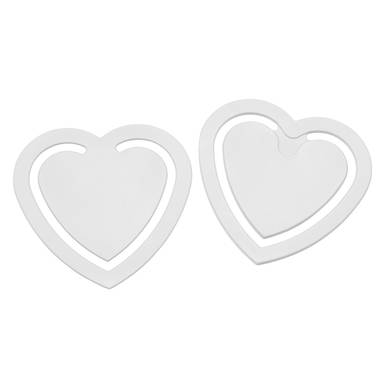Paperclip heart - White