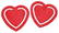 Paperclip hart - Rood