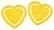 Paperclip hart - Geel