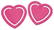 Paperclip hart - Fuchsia