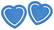 Paperclip hart - Blauw