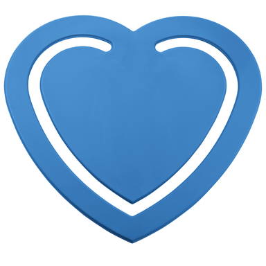 Gerecycelde paperclip hart - Gerecycled blauw