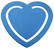 Gerecycelde paperclip hart - Gerecycled blauw