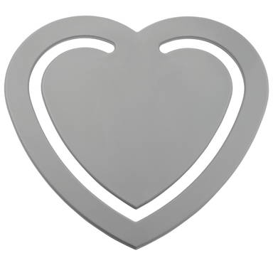 Gerecycelde paperclip hart - Gerecycled grijs