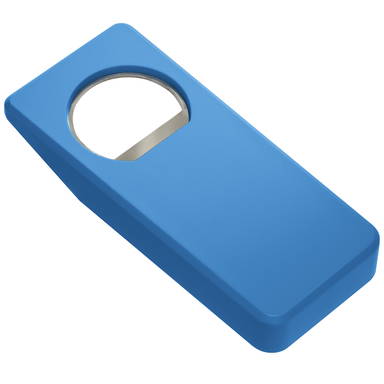 Gerecycelde flesopener met sluiting - Gerecycled blauw