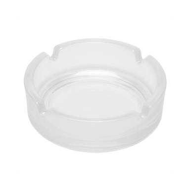Glass ashtray 105 x 35 mm - Frosted glass transparent