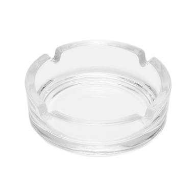 Glass ashtray 105 x 35 mm - Crystal clear