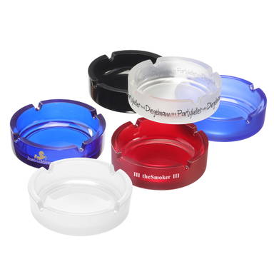 Glass ashtray 105 x 35 mm - White