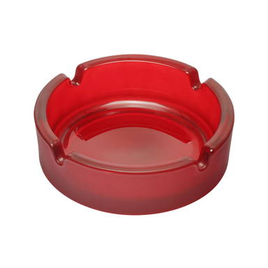 Glass ashtray 105 x 35 mm - Frosted glass red